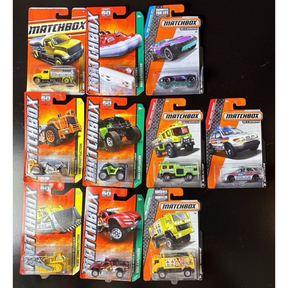 Lot of 10 Matchbox MBX Various Sets and Years (16N)